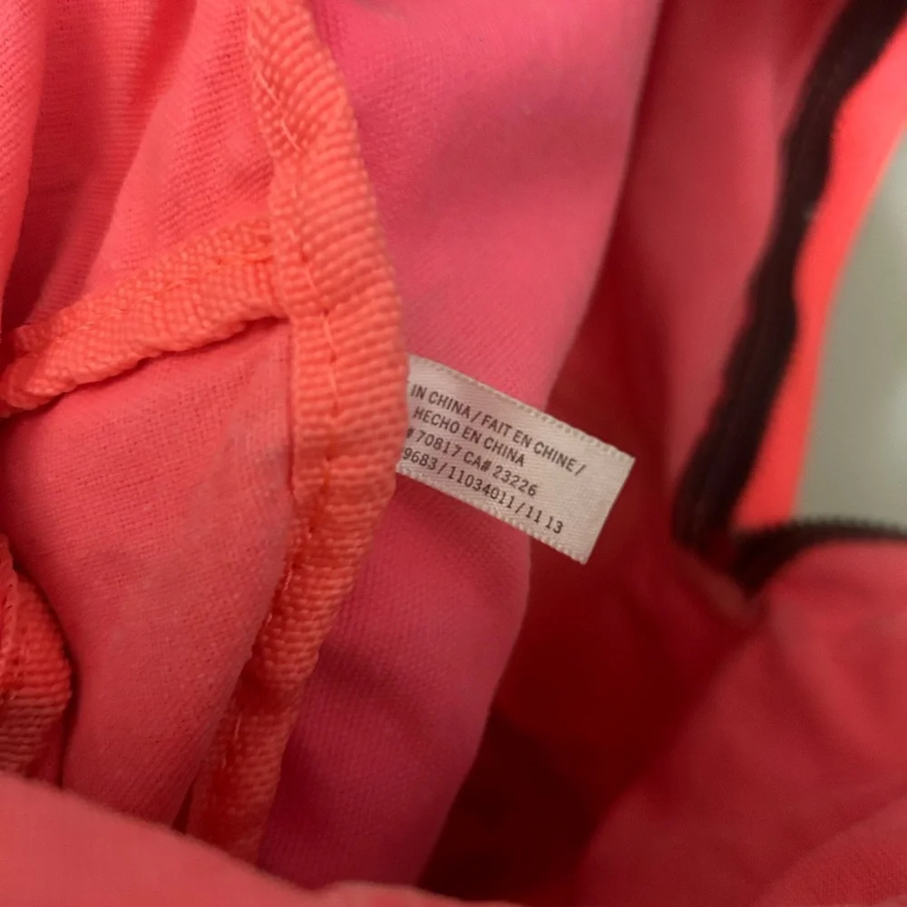 PINK By Victoria’s Secret Pink/Orange Mesh Book Bag with Zip Closure - Picture 7 of 13